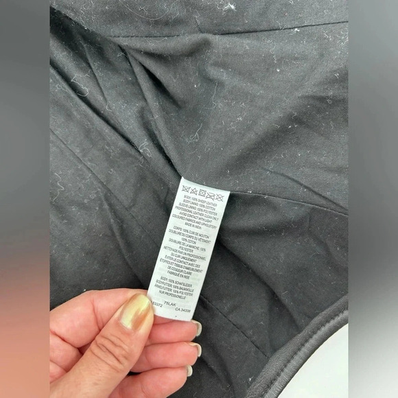 French Connection 100% Real leather jacket Black Motorcycle Look Size 4 - Picture 9 of 14